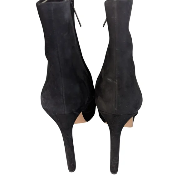 Veronica Beard Dali Black Suede Platform Ankle Boots...Size 8.5